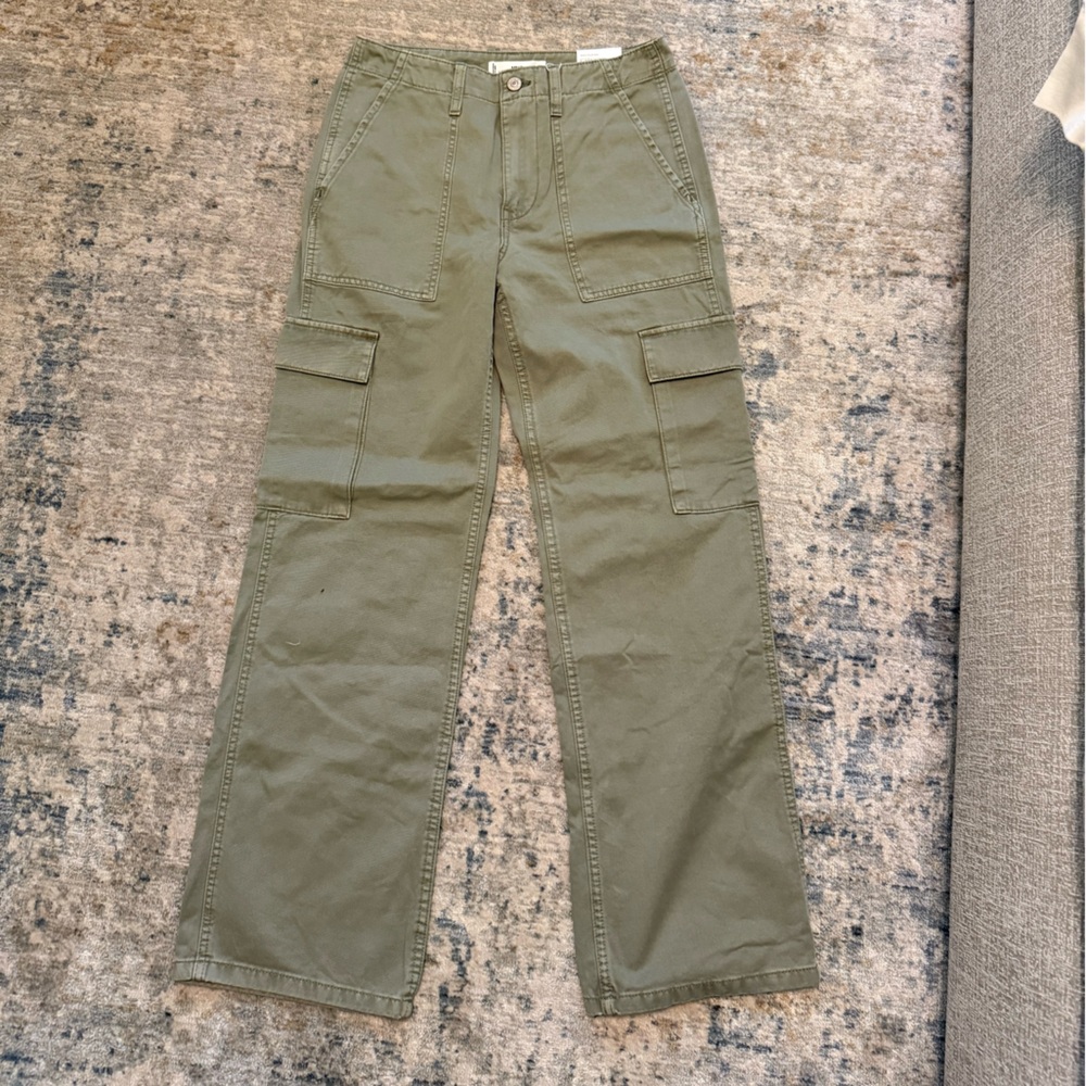 Mango Green Cargo Pants Utility Style